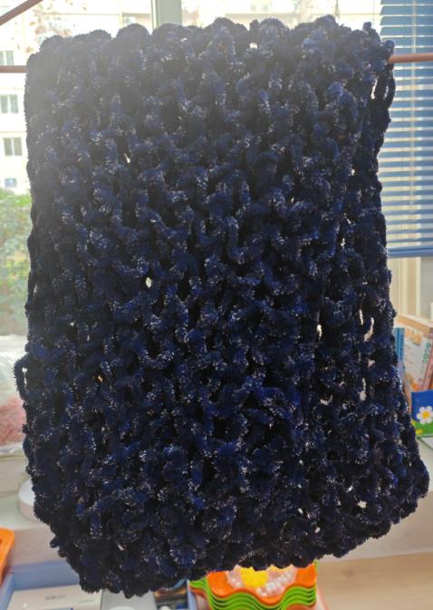 围巾（深蓝色+白色）